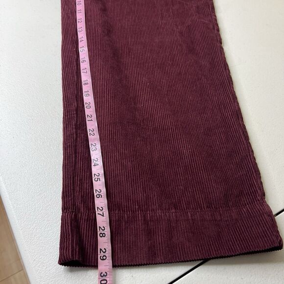 Old Navy Corduroy Pants Womens 14 Royal Velvet High Rise Wide Leg Boho 29.5” - Picture 9 of 11